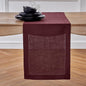 Solino Home Linen Burgundy Table Runner 72 Inches Long - 100% Pure Linen Hemstitch Table Runner 14 x 72 Inch for Dresser, Dining, Winter, Valentines - Classic Hemstitch