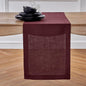 Solino Home 100% Pure Linen Table Runner Burgundy Hemstitch, 14 x 156 in | by SolinoHome