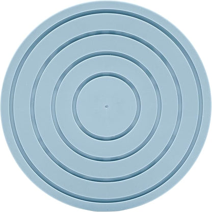 Drink Coasters for Tabletop Protection - Set of 4 No-Slip Silicone Rubber Coasters for Coffee Table, Desk & More - USA-Made Coasters for Drinks w/Liquid-Catching Grooves (Dusk Blue)