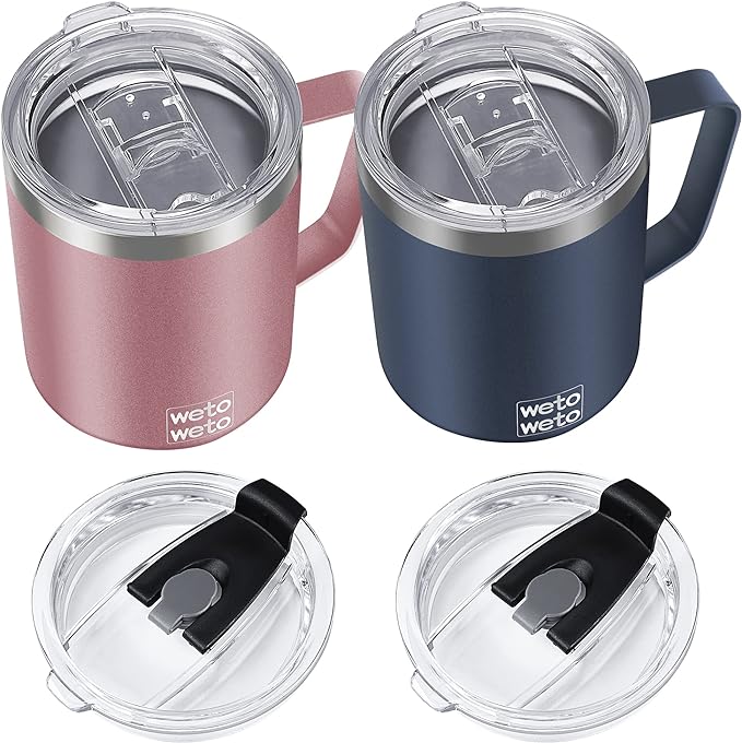 WETOWETO 14 oz Coffee Mug, Vacuum Insulated Camping Mug by Wetoweto