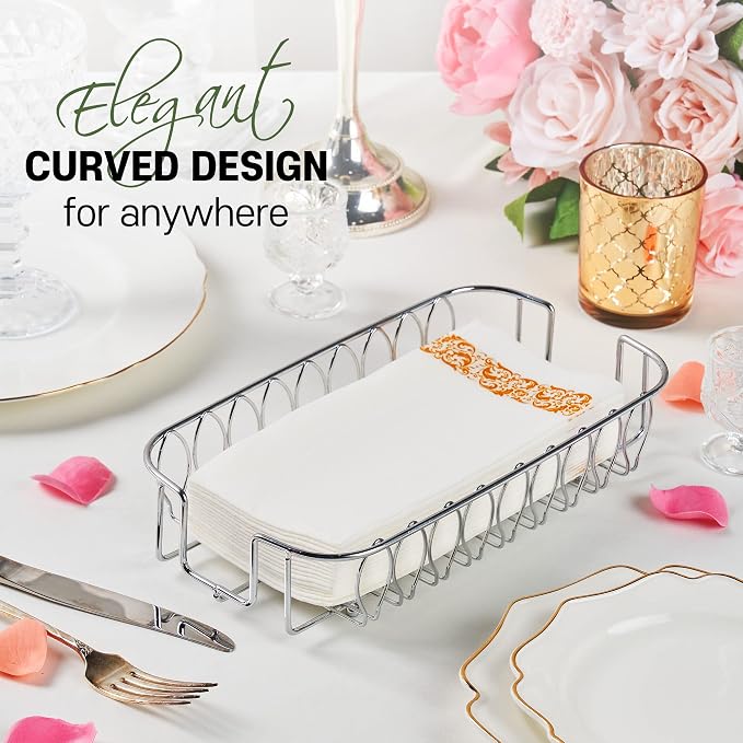 Guest Towel Holder Tray for Bathroom Countertop, Powder Room & Vanity Use - Image 8