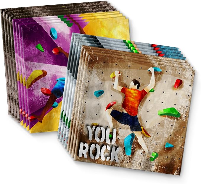 Rock Climbing Party Supplies Set Plates Napkins Cups Tableware Kit - Image 4