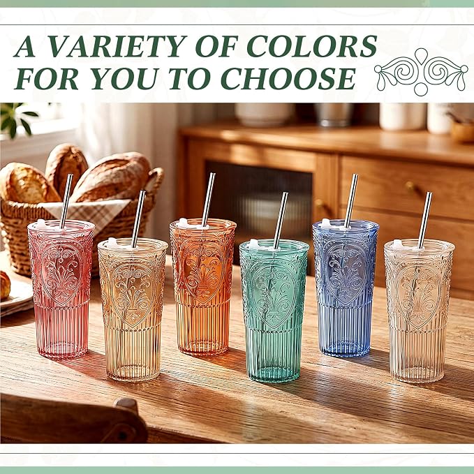 12 Set 20oz Vintage Plastic Tumbler - Image 4