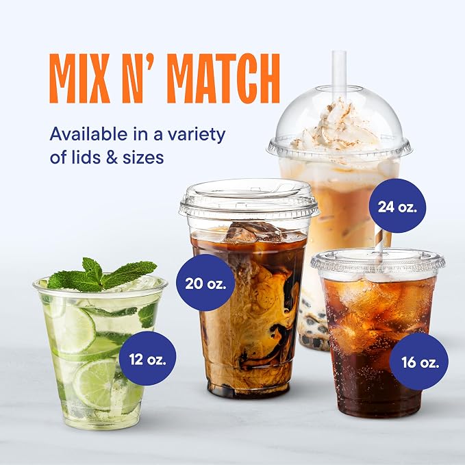 Stack Man Clear Disposable Plastic Cups PET Crystal Clear Disposable 12oz - Image 4