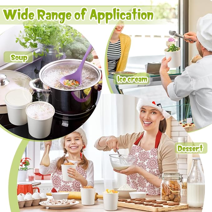 Fulmoon 100 Pack Paper Soup Containers - Image 5