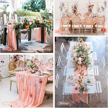 12 Pack 10Ft Cheesecloth Boho Gauze Table Runner - Image 6