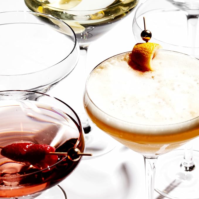 LEMONSODA Hand Blown Nick & Nora Classic Martini Glasses, Cosmopolitan - Image 5