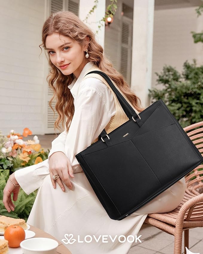 LOVEVOOK Lunch Tote Bag for Women, 3 in 1 Work Bag - Image 2