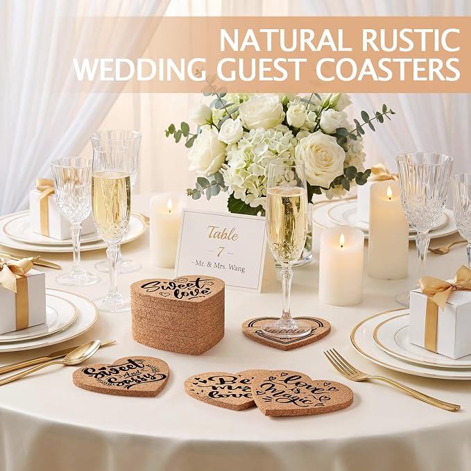 100 PCS Cork Coasters for Laser Engraving, Thick Absorbent Blank Coasters | 4 - Image 6