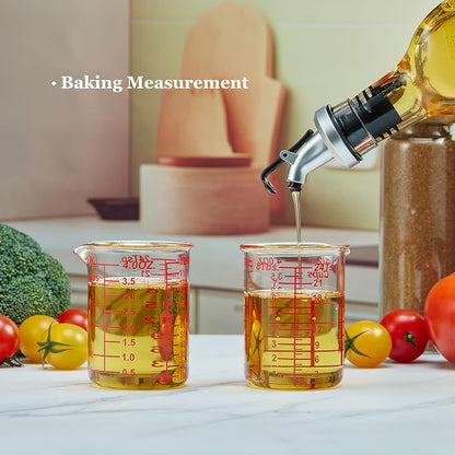 120 ML/4OZ High Borosilicate Glass Measuring Cup-V-Shaped Spout, Glass - Image 4