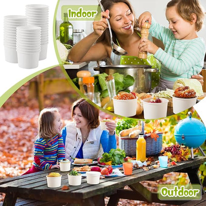 Fulmoon 100 Pack Paper Soup Containers - Image 5