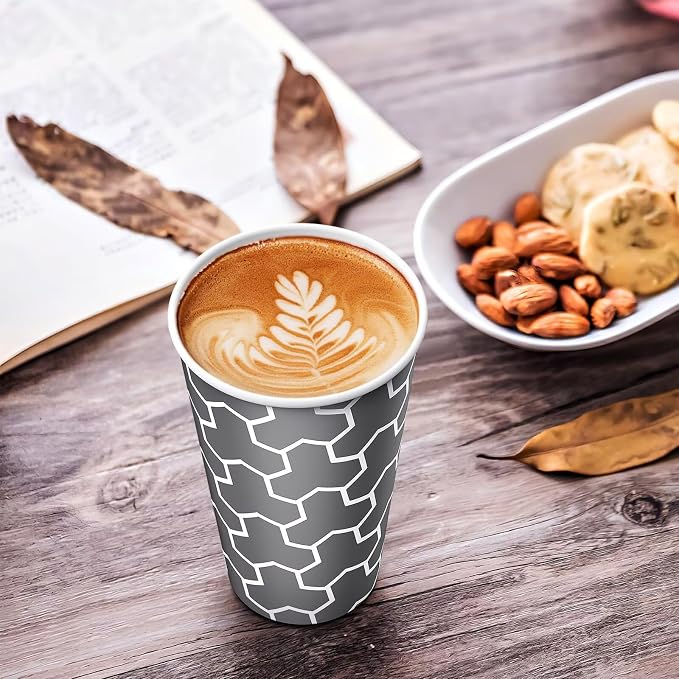 16 oz Paper Cups 180 Pack, Insulated Disposable Hot Cups | Hot and Cold Drinks - Image 6