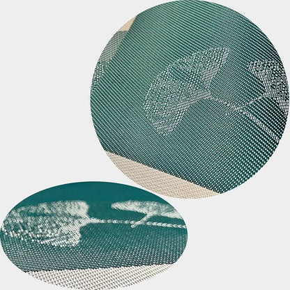 Placemats Set of 6 Vinyl Heat-resistand Kitchen Table Setting Mats Washable Table Mats （Ginkgo Green）
