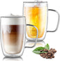 Joeyan Large Clear Double Walled Glass Coffee Mugs 16 oz, Double Layer Tea by JoeyanHousehold