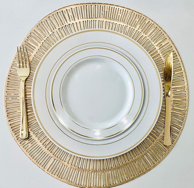 " OCCASIONS " 40 Plates Pack, Heavyweight Disposable Wedding Party Plastic - Image 4