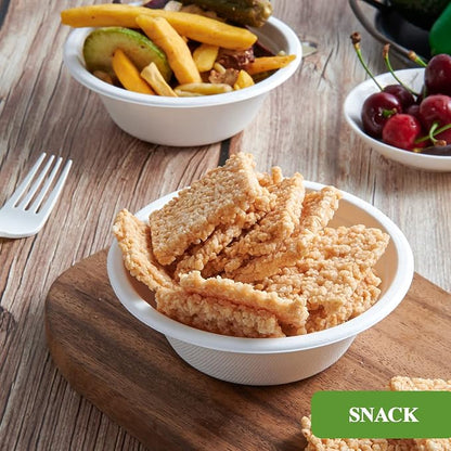 Vplus 200 Pack 12 OZ Paper Bowls, Disposable Compostable Bowls Bulk, - Image 7