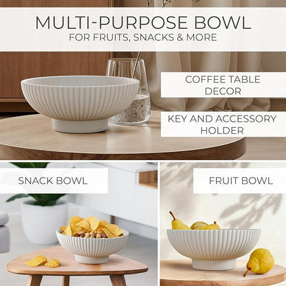 Decorative Concrete Fruit Bowl For Kitchen Counter Or Table Decor – Premium - Image 4