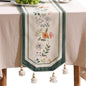 bilin gaier Designer Linen Small Table Runner, French Farmhouse Shabby Chic by bilingaier