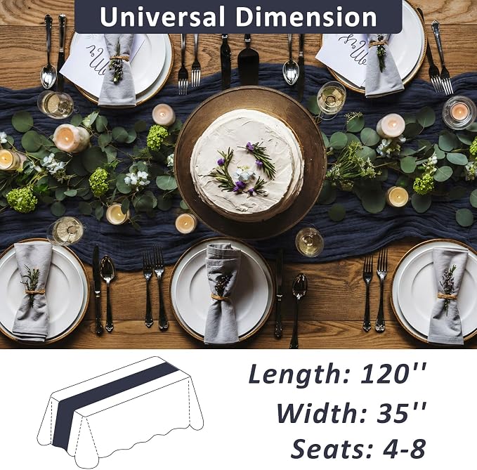 Cheesecloth Table Runner, 120 Inch 10 FT, 35x120 Inches Boho Rustic Cheesecloth - Image 3