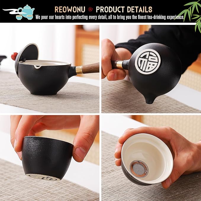 Chinese Tea Set, Chinese Gongfu Tea Set, Portable Teapot Set - Image 3