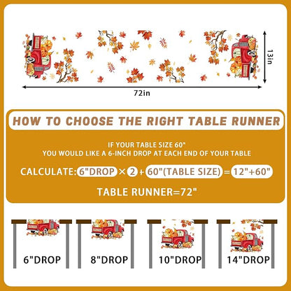Bonsai Tree Fall Table Runner 72, Fall Runner - Image 6