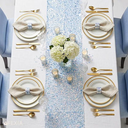 Blue Table Runner 12x72 Inches Table Decoration - Image 7