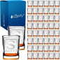 Personalized Square Shot Glasses Set of 50 Orange Bottom 2oz Engraved Initial and Name Custom Gifts, Weddings, Birthdays, Party, Event, Decorations