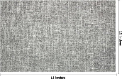 Rilassato Textile Placemats, Set of 4 Heat-Resistant Placemats for Kitchen Table, Washable Durable Linen Table Mats Woven Placemats (4, Gray)