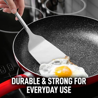 Zulay Kitchen Stainless Steel Spatula Turner | 14.8” Heat-Resistant Solid Turner - Image 7