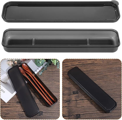 2 Pcs Portable Flatware Box Simple Utensil Holder with Lid Travel Flatware Storage Box Camping Utensils Cutlery Cases for Fork Chopsticks Spoon 9.76x2.4 Inches