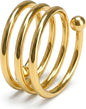 Gold Napkin Rings Set of 12 – Swirl Design – Elegant Napkin Rings Gold by HUVOTOSIUS
