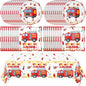 41Pcs FireTruck Birthday Party Decorations Fire Truck Party Tableware Set by Mainivo