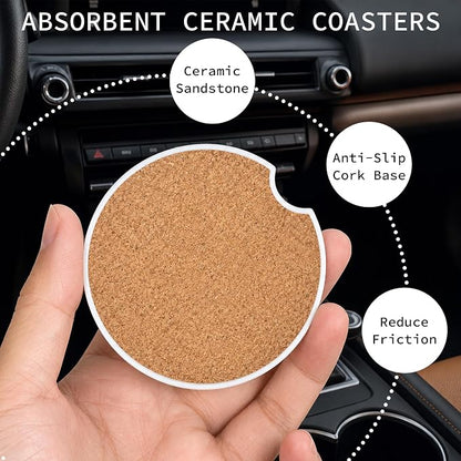Police Car Coasters Set of 2 – God Bless The Police Prayer Ceramic Cup Holder - Image 3