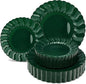 Lullaby 60PCS Green Scalloped Plastic Plates, Disposable Plates by LULLABY