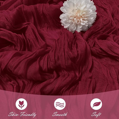 30 Pack Burgundy Cheesecloth Table Runner 17 x 108 inch Cheese Cloth Table - Image 5