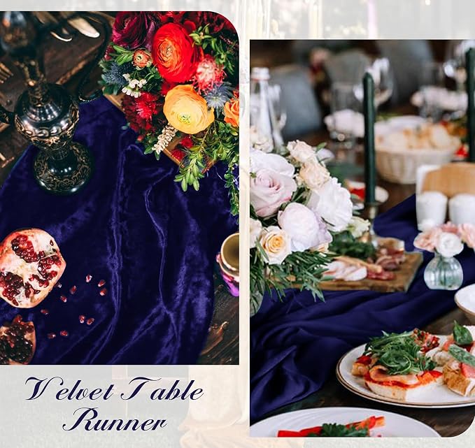 Velvet Table Runner 20 x 120 Inches 10ft Luxurious Thick Soft Velvet Christmas - Image 7