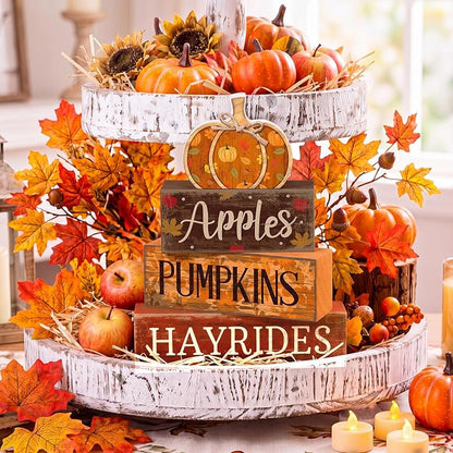 Moucuny 4 Pcs Fall Pumpkin Decor Fall Decorations - Image 6