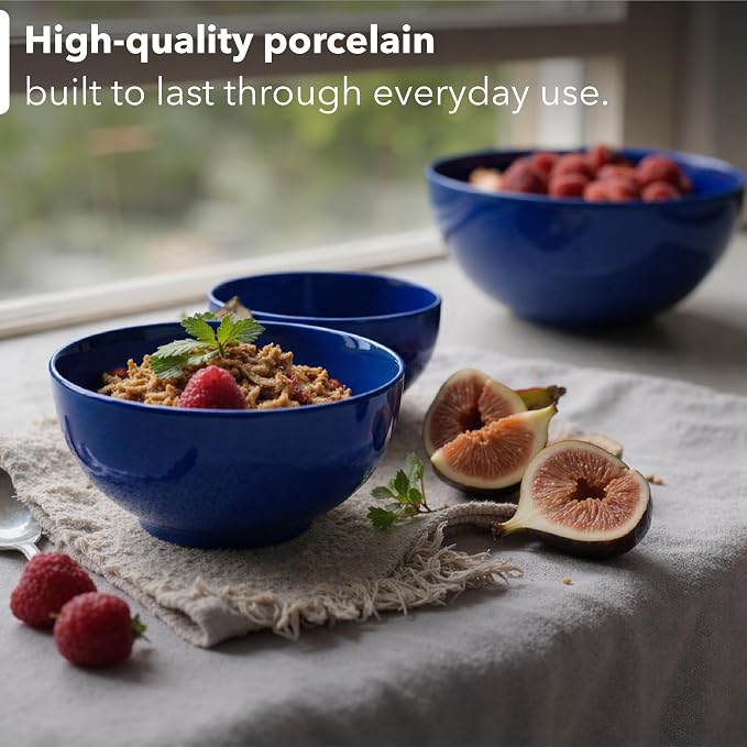 Brew To A Tea BTaT- Soup Bowls Set, 16 Ounces, Porcelain Dishes - Image 5