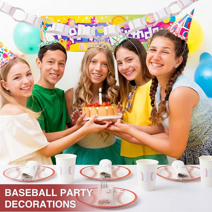 FoldTier 300 Pcs Baseball Paper Napkin Rings Bulk Disposable Sports Napkin - Image 6