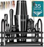 BARE BARREL® Mixology Bartender Kit Bar Set | 14-Piece Cocktail Shaker Set | Martini Barware Mixing Tools for Home Bartending | 35 Recipe Cards | Gift Set (28oz Boston Shaker, Jet Black/Black)