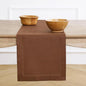 Solino Home 100% Pure Linen Dining Table Runner Brown Hemstitch, 14 x 90 in | by SolinoHome