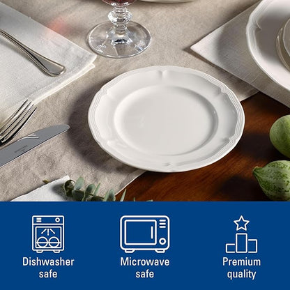 Villeroy & Boch Manoir 18 Piece Dinnerware Set, Creamy White | Porcelain - Image 3