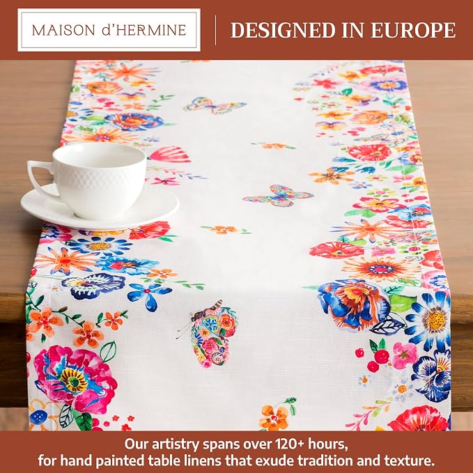 Maison d' Hermine Table Runner 100% Cotton 14.50" x 72" | Table Runners 72 - Image 2