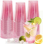 Glowserve 50 Pack 12 oz Pink Disposable Plastic Cups Cocktail Glasses | Cold by glowserve