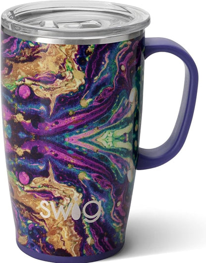 Swig Stainless Steel Insulated Travel Mug, 18 oz, Double Wall Vacuum Sealed by SwigLife