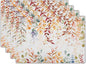Fall Eucalyptus Leaf Table Placemats Set of 4, Colorful Leaves Heat-Resistant Tabletop Place Mats 12x18 Inch Autumn Seasonal Outdoor Table Mats Decorations for Party Dining Kitchen