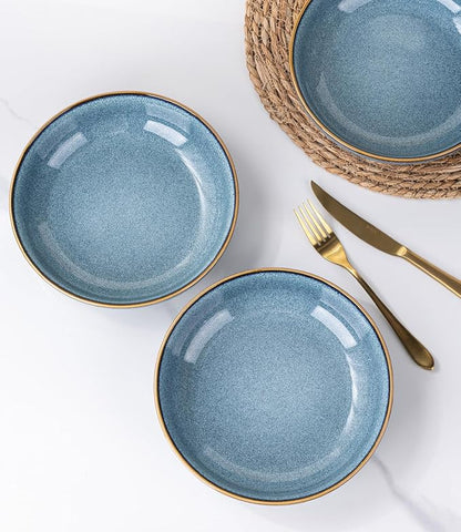 AmorArc 8.5'' Large Ceramic Pasta Bowls, 36oz Stoneware Pasta Serving Bowls Set - Image 2