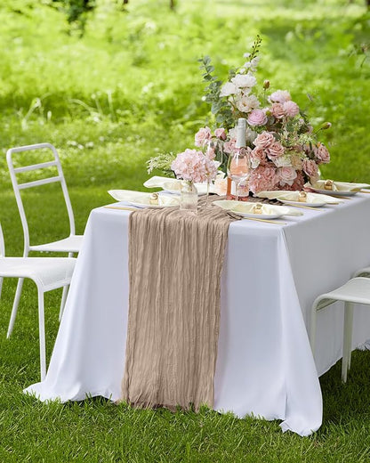 Pureegg 3-Pack Cheese Cloths Table Runner, Baby Shower, Wedding and Farmhouse - Image 7
