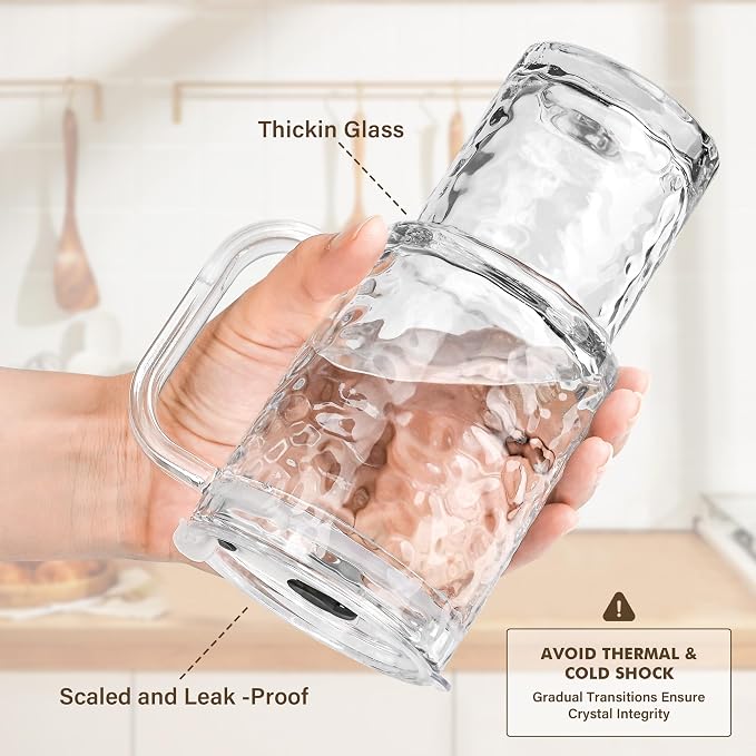 17oz Glass Tumbler with Handle & Lid – 2-Pack Iced Coffee Cups with Straws - Image 4