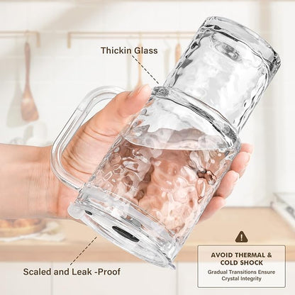 17oz Glass Tumbler with Handle & Lid – 2-Pack Iced Coffee Cups with Straws - Image 4